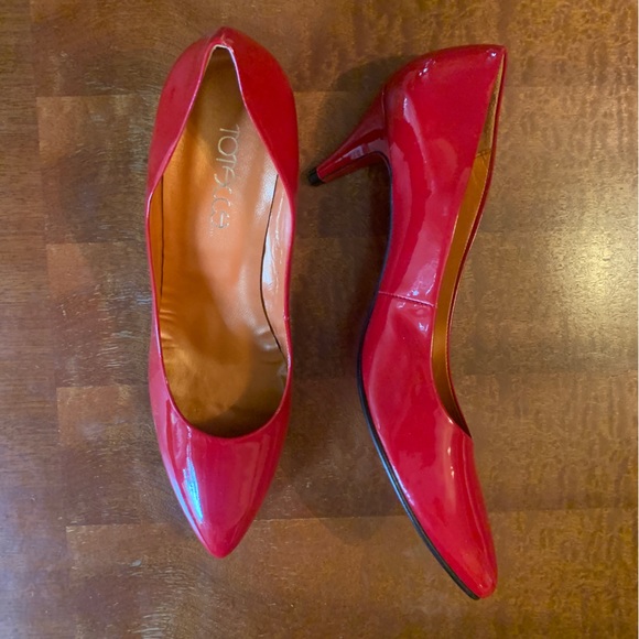 NewMade in Spain Totecce Red Patent Leather Pumps Red Sole Size 45 (12.5) - Picture 7 of 8